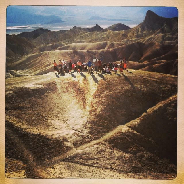 students at Zabriski Point